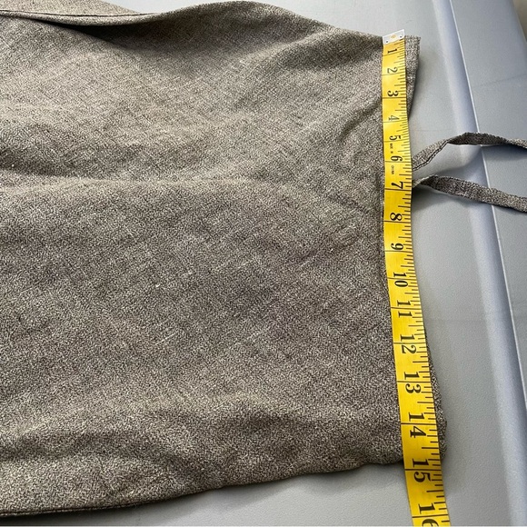 Flax Linen Taupe Skirt S Midi A-Line Boho Lagenlook Minimalist Natural Fiber - Picture 6 of 7